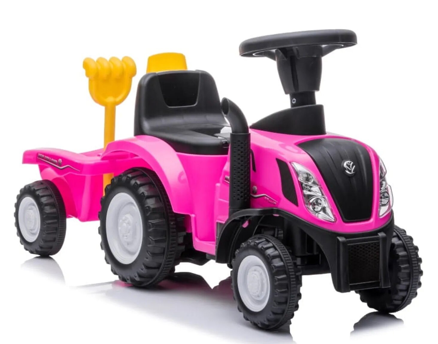 Jeździk SUN BABY Traktor z przyczepą New Holland Różowy – sklep