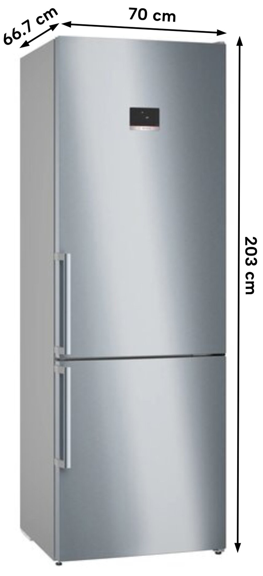 Lodówka BOSCH KGN497ICT No frost 203cm Srebrna – sklep internetowy