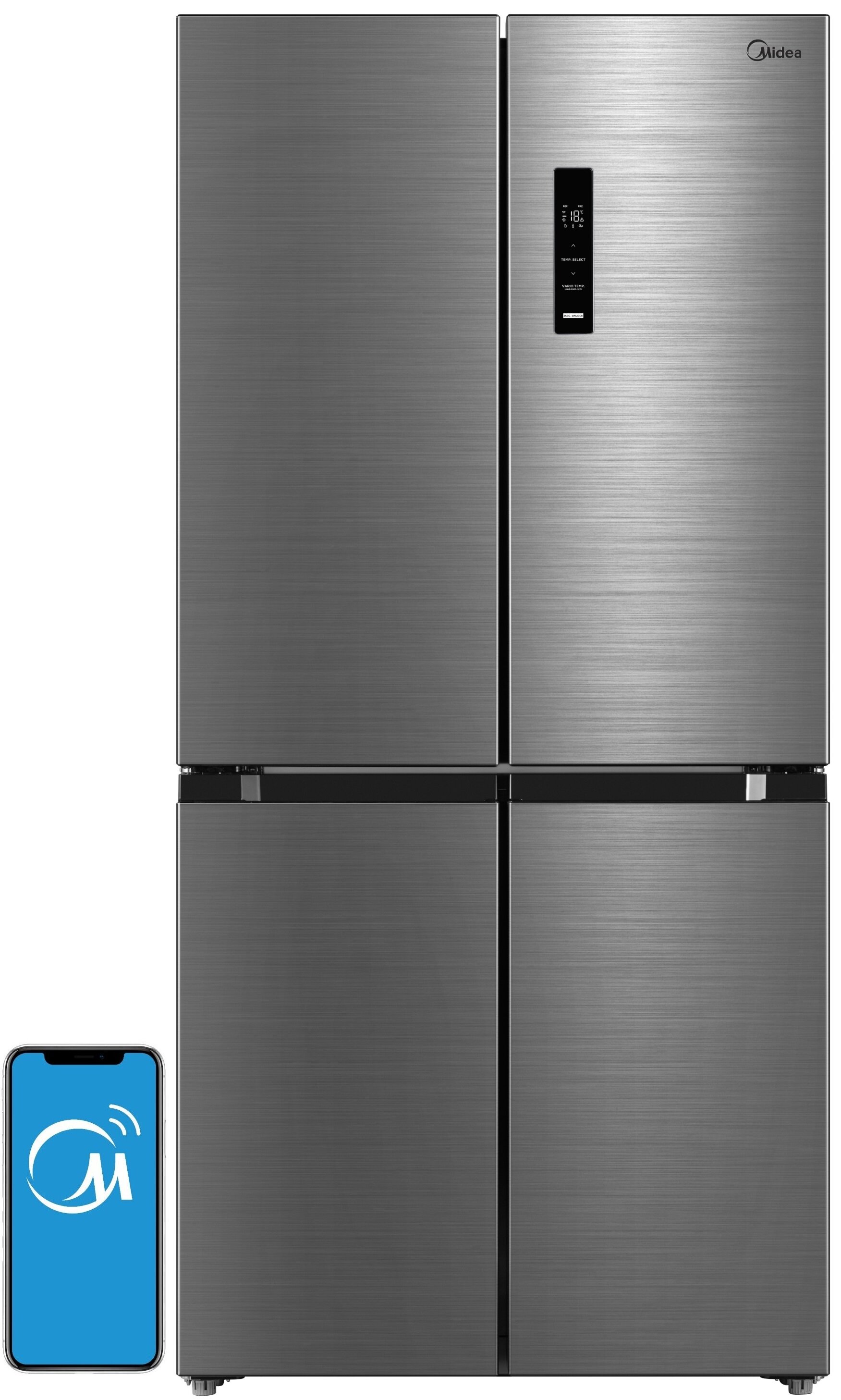 Lodówka MIDEA MDRF632FIE46 Side by Side No Frost 177.5 cm Inox