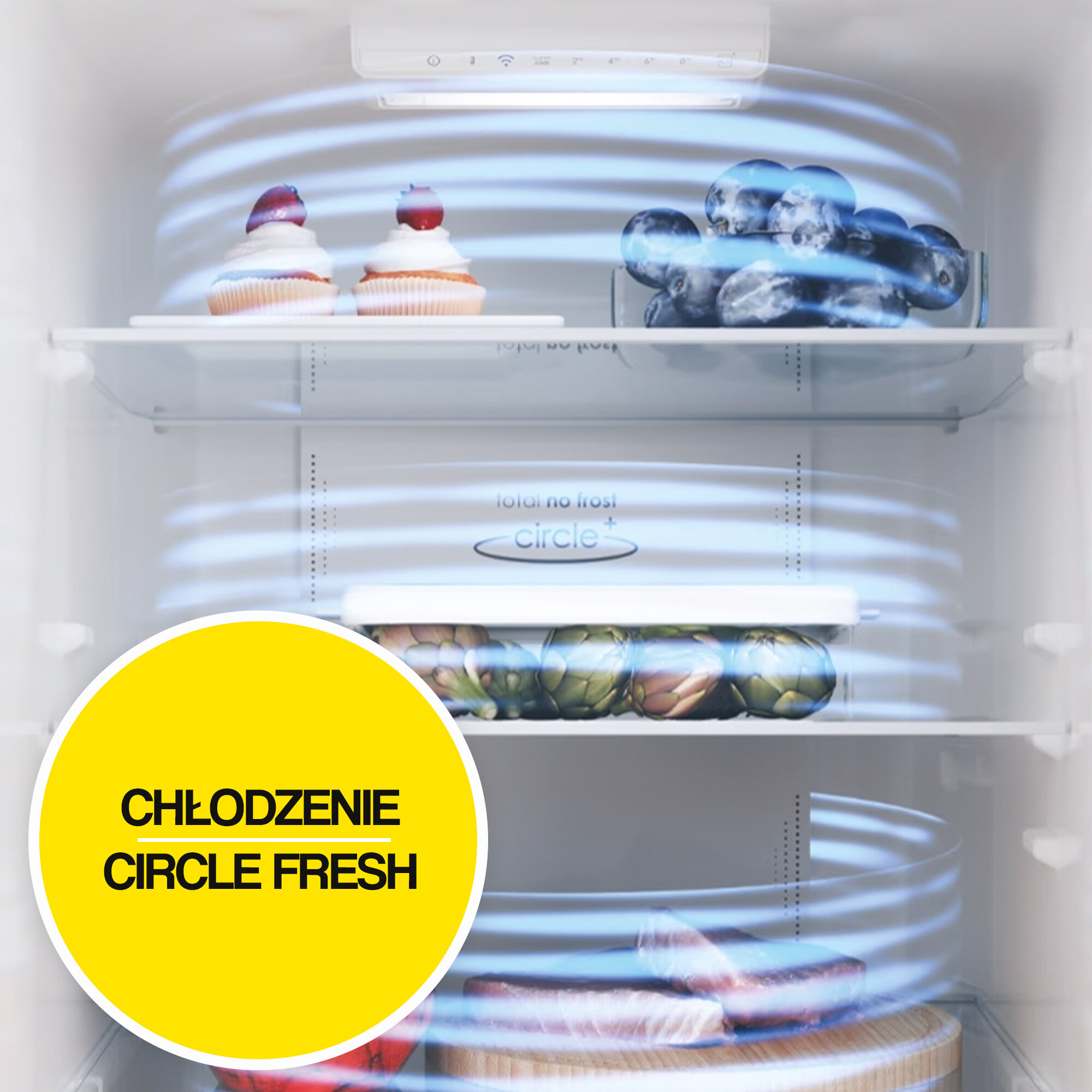 Lodówka CANDY CNCQ4T618EX Fresco 500 No Frost 185cm Inox – sklep