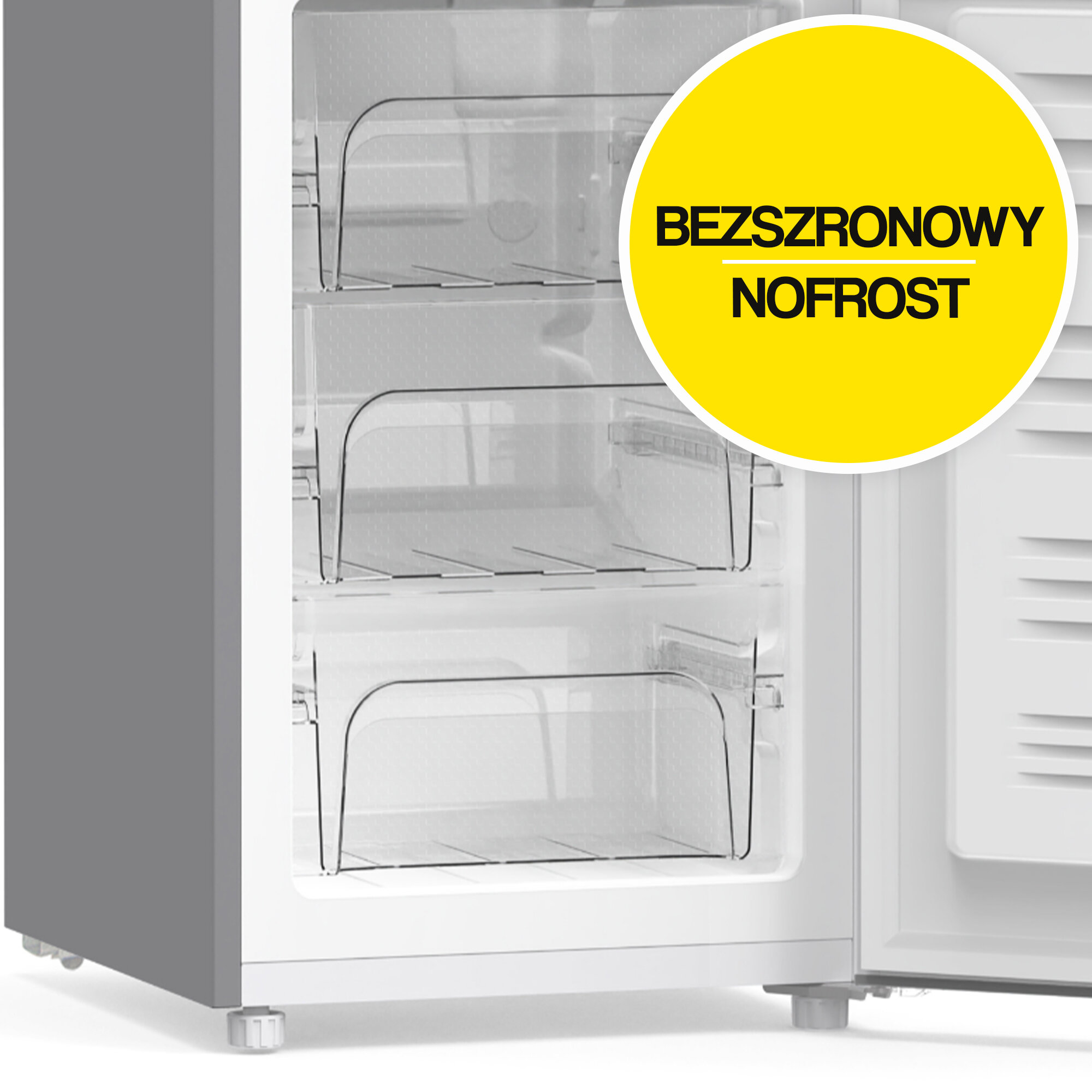 Lodówka SMITH&BROWN SFBF-532-SE3 No Frost 175cm Srebrna – sklep