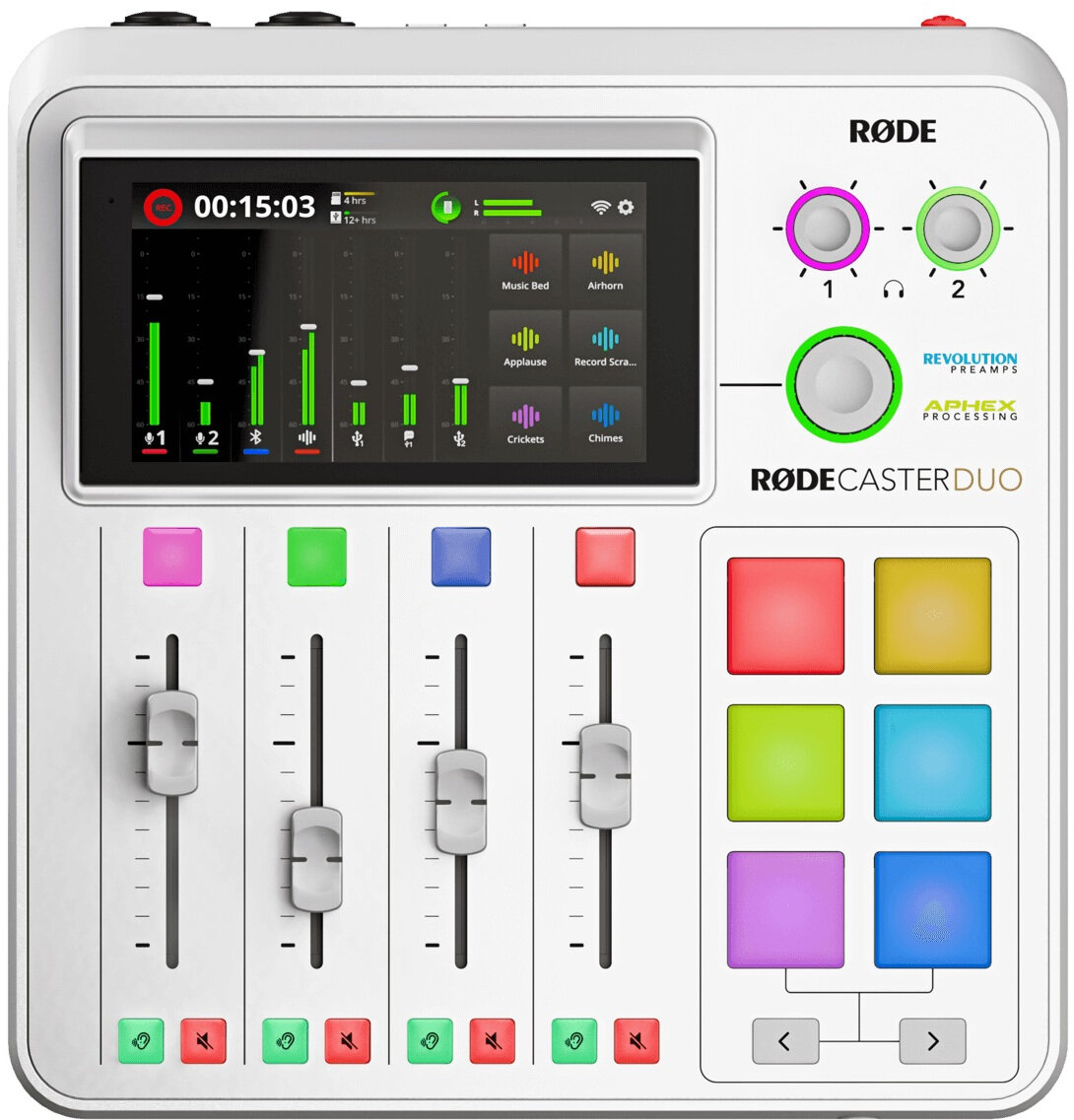 Kontroler do produkcji muzycznej i podcastów RODE Caster Duo Biały