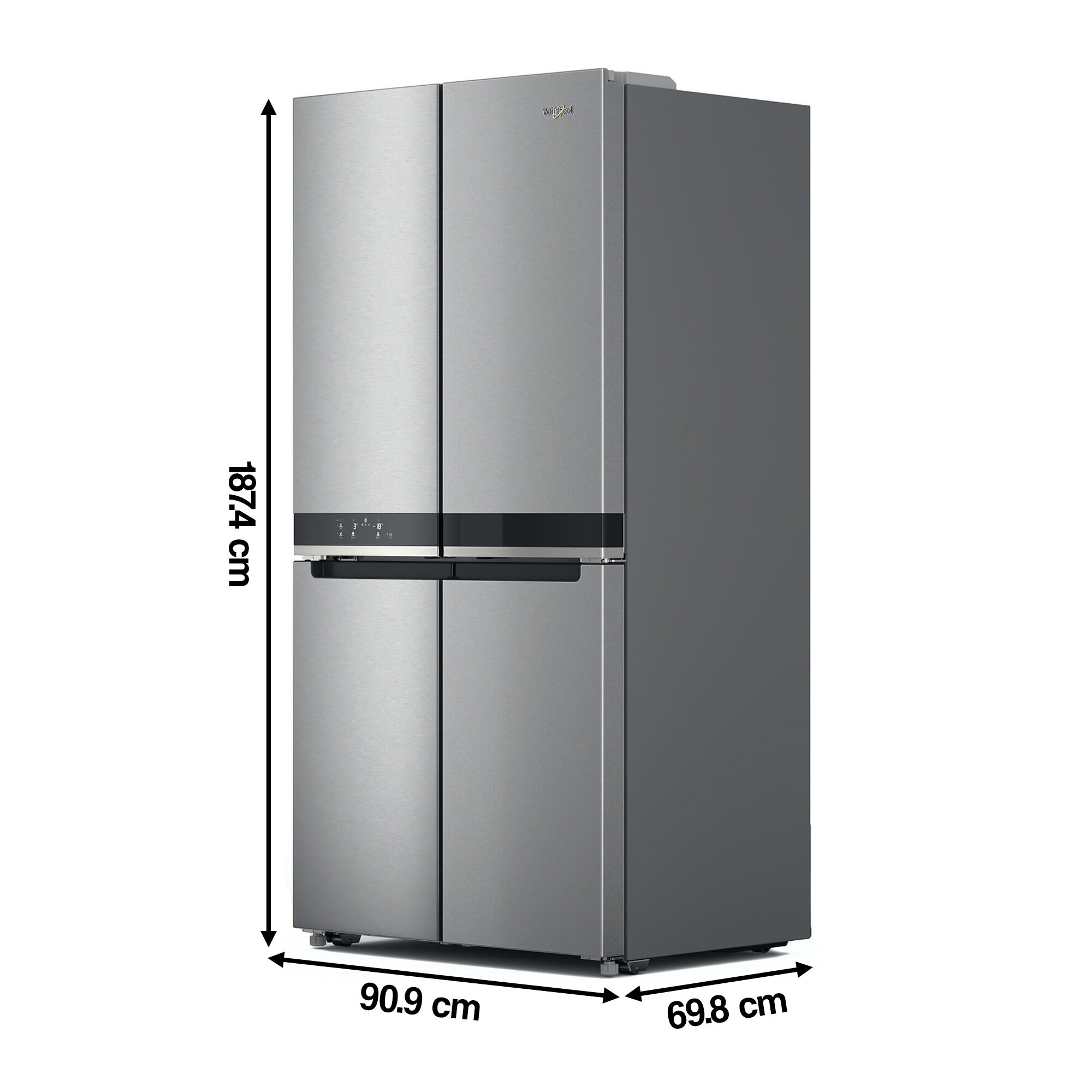 Lodówka WHIRLPOOL WQ9 E2L EF Side by Side No Frost 187.4 Inox