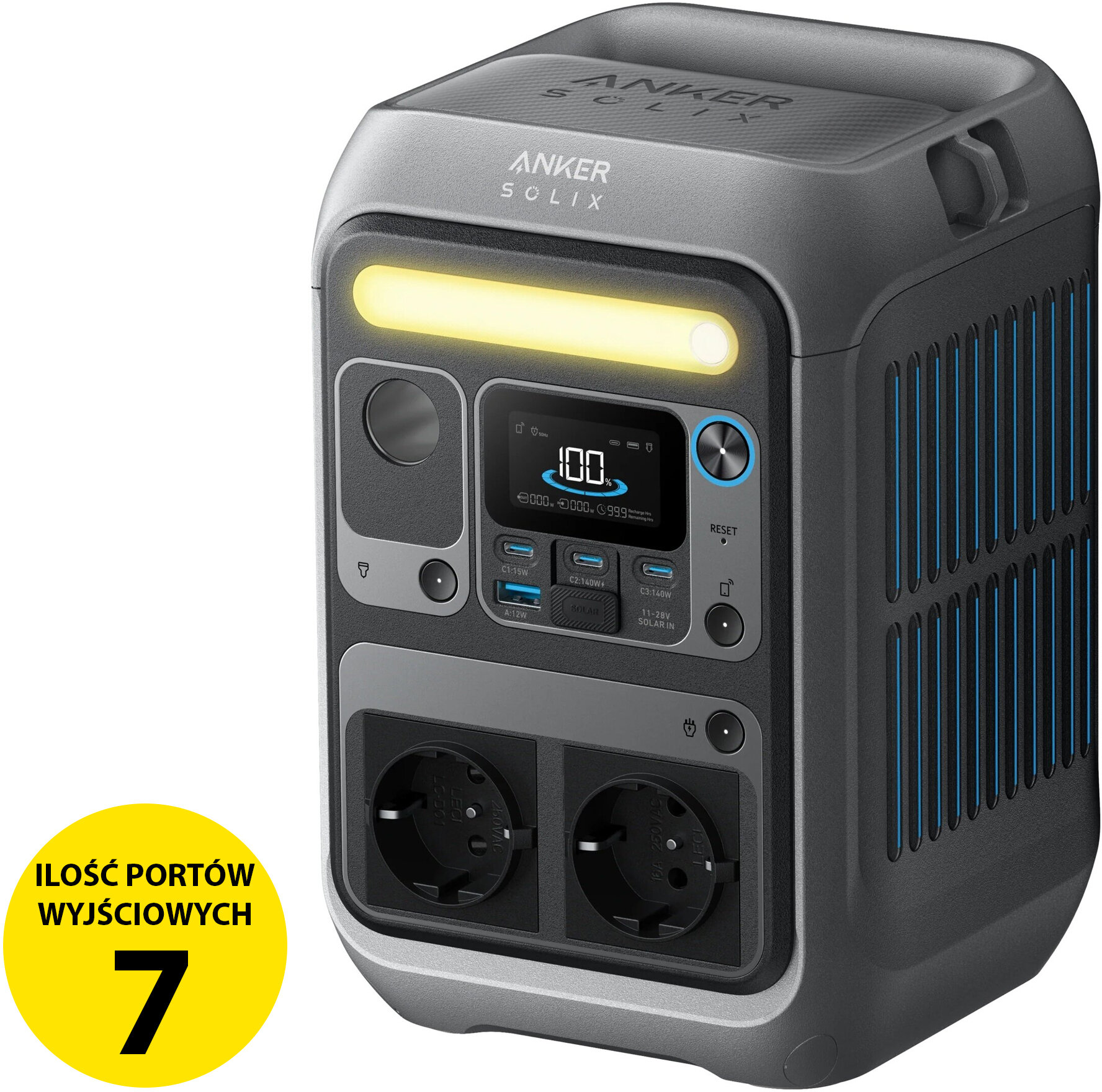 その他 Anker SOLIX C300 288Wh 300W Anker Solix C300X DC 288Wh 300W (Stacja zasilania) - cena, raty