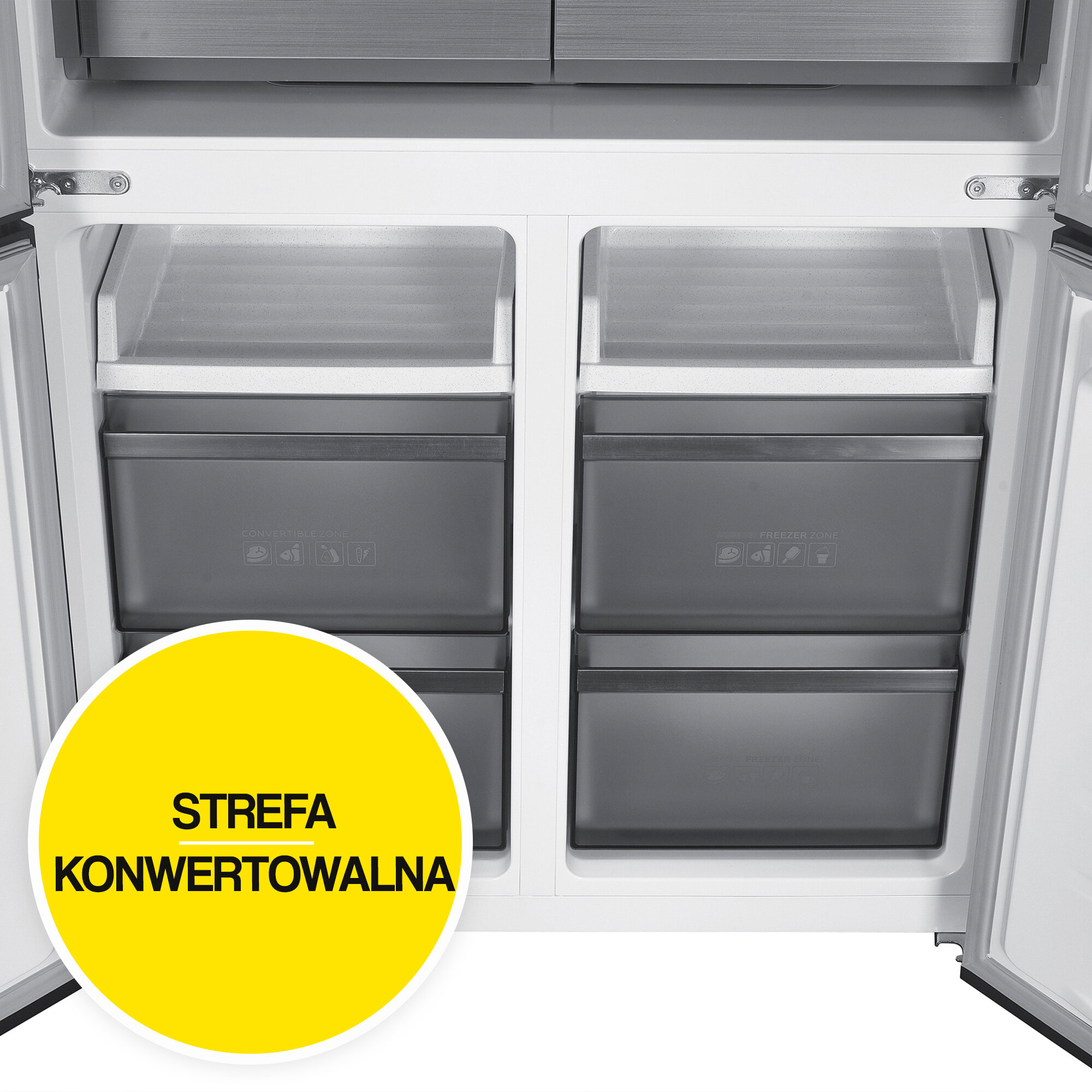 Lodówka MPM 503-SSI-10 Side by Side No Frost 190.2cm Ciemny inox