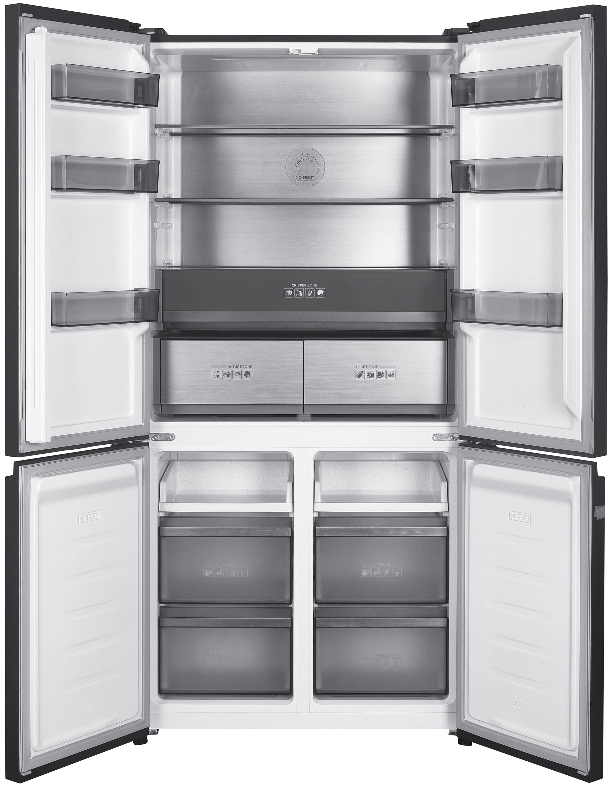 Lodówka MPM 503-SSI-10 Side by Side No Frost 190.2cm Ciemny inox