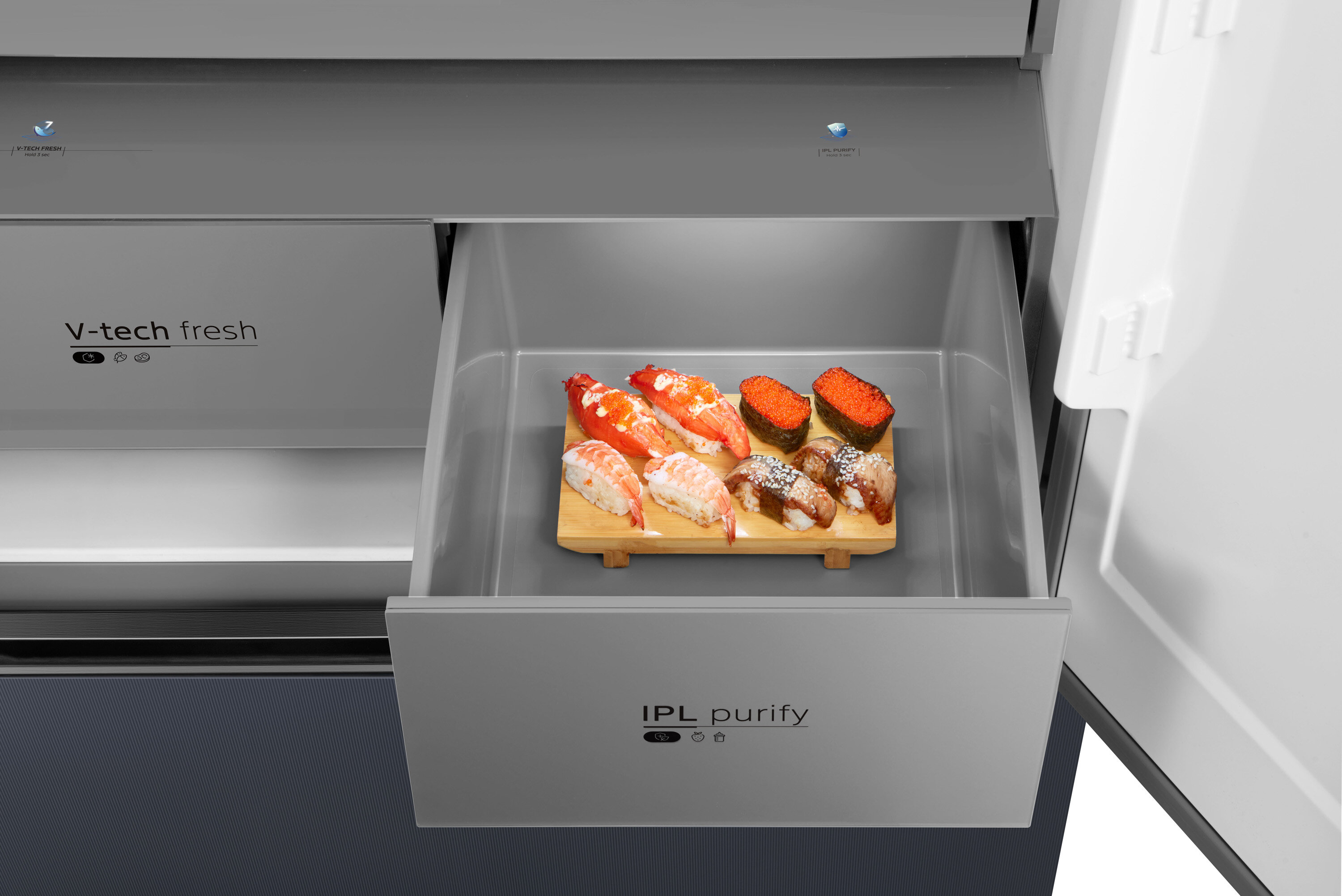 Lodówka MIDEA MDRF705BIE70 SLOT IN Side by Side 191cm No Frost