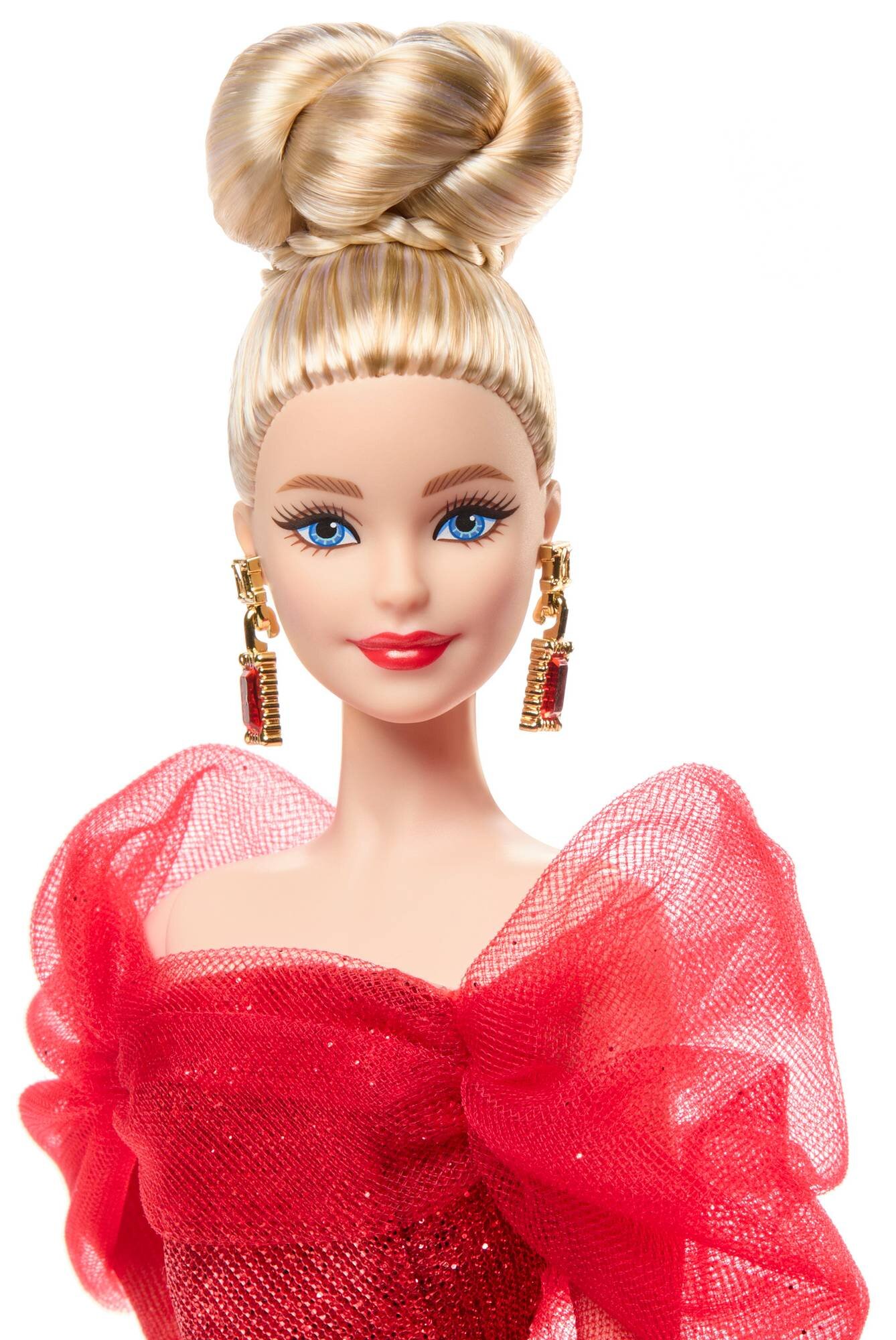 Barbie Kenmerkende verjaardagswensen pop (11,5 inch blond) dragen roze tule jurk en schoenen, met aanpasbare verpakking, cadeau voor 6