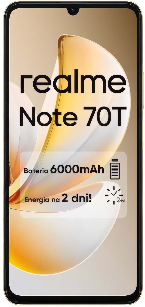 Smartfon REALME Note 70T 4/256GB 6.74” 90Hz Złoty – sklep
