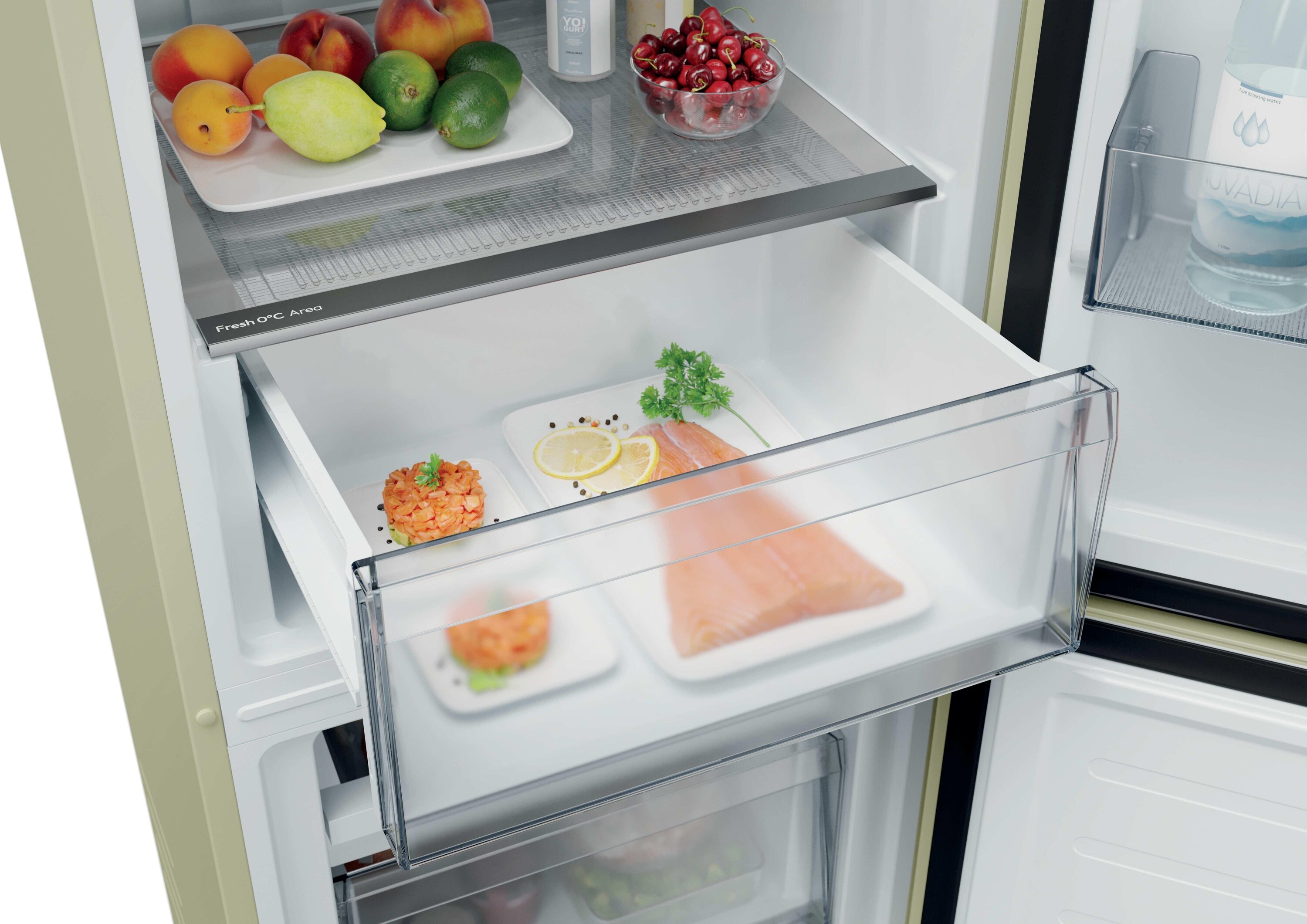 Lodówka CANDY CNCQ2T618EC Fresco 300 No Frost 185cm Beżowa – sklep