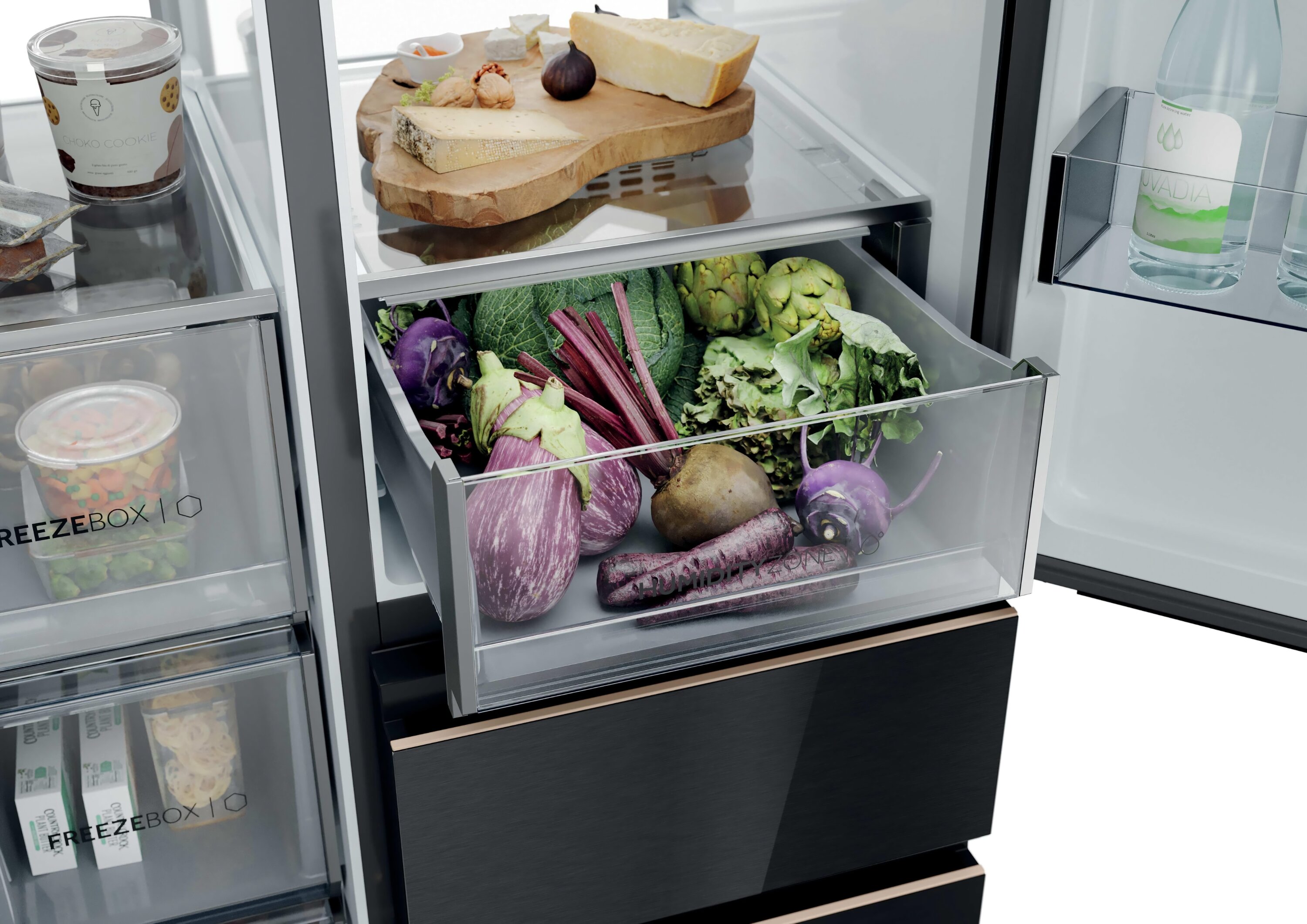 Lodówka SBS+ HAIER HSPR79F19DNGG w kolorze czarnym – sklep