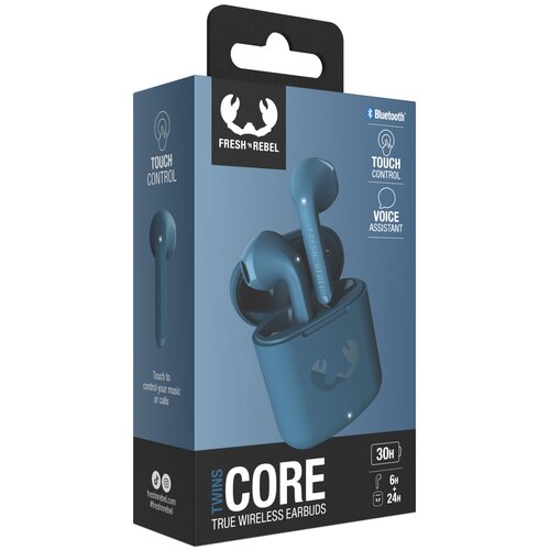 Słuchawki douszne FRESH N REBEL Twins Core Steel Blue Granatowy
