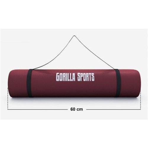Mata do jogi GORILLA SPORTS Deluxe Rubinowy